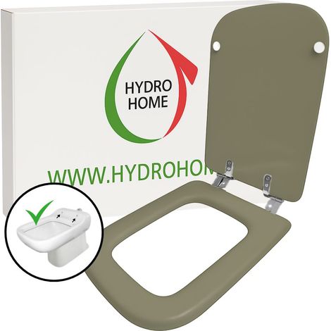Copriwater Conca Ideal Standard legno rivestito resina poliestere come originale Verde Cactus