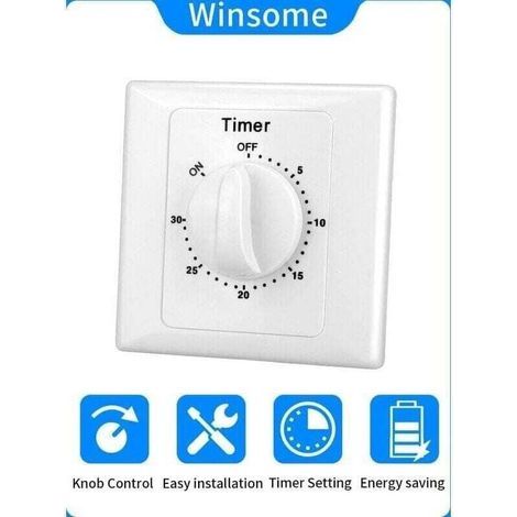 AC 220 V Interrupteur Minuterie Pompe Haute Performance , XU,Commande Électronique Compte à Rebours Mécanique Socket Time Switch-30min - (1/5)