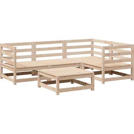 Maison Exclusive - 5-tlg. Garten-Sofagarnitur Massivholz Kiefer
