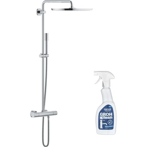 Columna de ducha termostática GROHE Rainshower System 400 + limpiador GrohClean