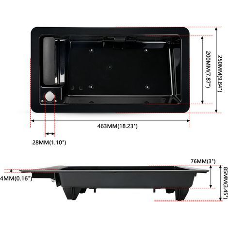 Convient pour le boîtier de poignée de hayon de voiture Ford E150 et E250, support de cadre de plaque d'immatriculation 6C2Z15434A20A, un paquet. (1/4)