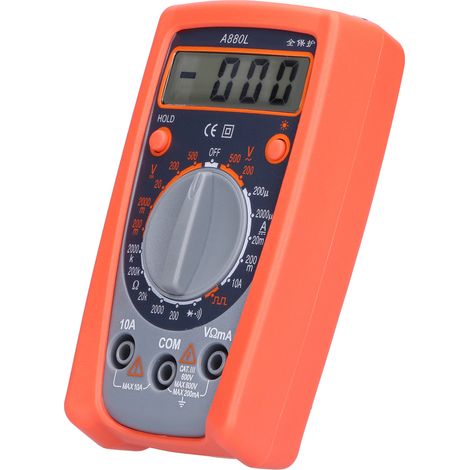 Multimètre multifonctionnel portable à affichage numérique, testeur de tension pour la maison, la voiture et les activités de plein air A880L (1/5)