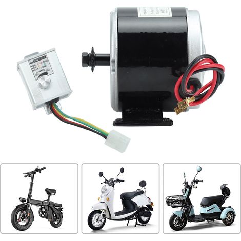 Moteur à chaîne haute vitesse 12 V 350 W + contrôleur de vitesse + chaîne + kit moteur à engrenages, adapté aux scooters, vélos électriques et bicyclettes électriques (surpoids). (1/5)
