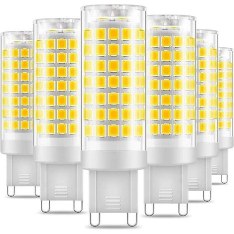 Ampoule LED G9, No Flicker 5W LED Lampes Blanc Froid 6000K, 530LM, Économie d'énergie Equivalente 48W Halogène Lumière, 360 Degrés Angle, AC220-240V - Pack de 6 (1/5)