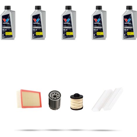 Kit tagliando 4 FILTRI e 5L OLIO compatibile con Peugeot 5008 II (P87) 2.0 BlueHDI 100kw dal 2016 (1/5)