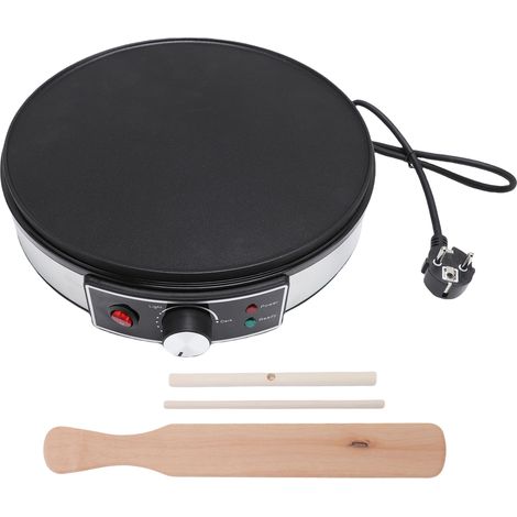 Crêpière Électrique 30cm Antiadhésive 1000W Réglable avec Indicateur LED et Spatule pour Crêpes Pancakes Omelettes (1/4)