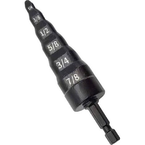 Outil 6 en 1 pour CVC - Élargisseur de tuyaux de climatisation- foret à évaser les tuyaux en cuivre avec poignée hexagonale - Tailles 1/4''- 3/8''- 1/2''- 5/8''- 3/4'' (1/5)