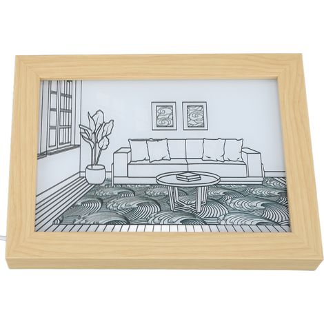 Tableau lumineux décoratif LED style anime japonais, 3 modes d'éclairage, prise USB, dimensions : 32 x 23 x 3 cm (1/5)