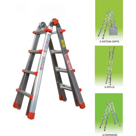 SCALA ALL TELESCOPICA DL81/08 4+4GR 410CM SQUADRA PIU (1/2)