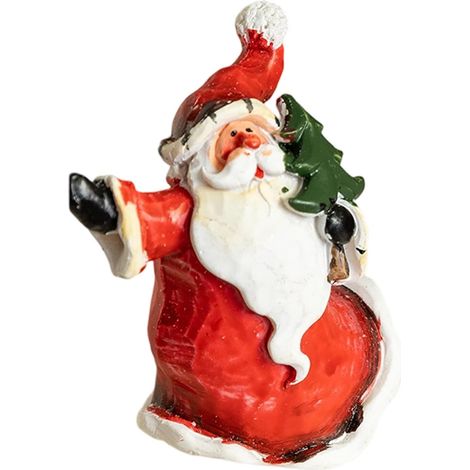 2 Figurine de Père Noël Debout en résine, Ornement de Centre de Table de Noël pour la décoration de la Maison du Nouvel an, Figurine de Noël (1/5)