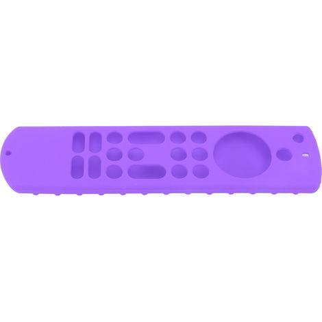 Télécommande en silicone, coque souple, antidérapante, protection antichoc, étanche, découpe précise, housse intégrale pour Amazon TV, couleur violette (1/5)