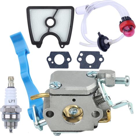 545081811 545112101 Carburetor with Air Fuel Fil-TER Line Tune Up Kit for Husqvarna 125B 125BX 125BVX Leaf Blower with Spark Plug Replace for Zama C1Q-W37 581798001 (1/5)