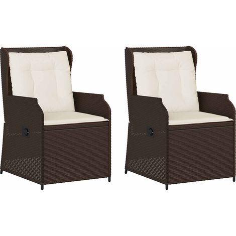 Maison Exclusive - Gartenbank 2 pcs Braun Poly-Rattan