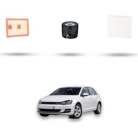 Kit tagliando 3 filtri compatibile con Vw Golf VII (5G1/BA5) 1.4 TSI 90kw Dal 2012 (1/5)