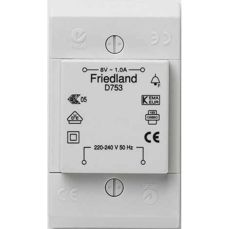 Honeywell Home D753 Trasformatore per campanello 8 V/AC 1 A