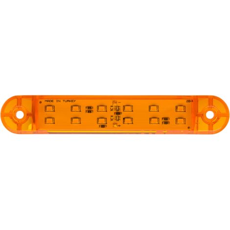 LED Seitenmarkierungsleuchte 12 LED 12-24V 130mm, gelbe Farbe