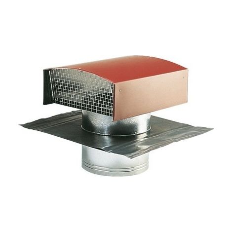 Uscita di copertura VMC 160 mm Aldes, in acciaio zincato per tegola rossa - Aldes
