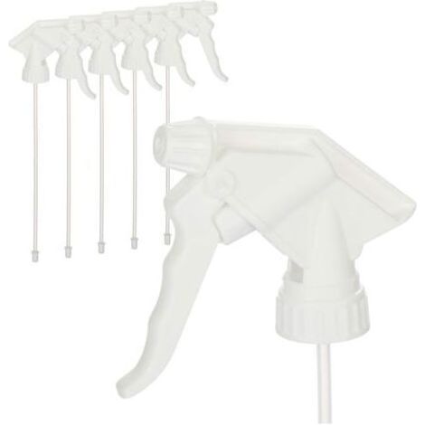 Accessoire de pulvérisation à 6 voies - tête de pulvérisation avec filetage 28/400 - accessoire pour flacon pulvérisateur avec joint NBR pour la pulvérisation d'eau (NBR - blanc) (1/5)