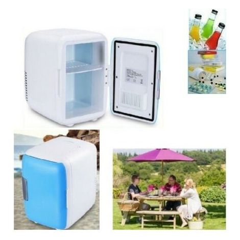 MINI FRIGO 4 LITRI 12V TRASPORTABILEDA VIAGGIO AUTO LATTINE BOTTIGLIE PICCOLE