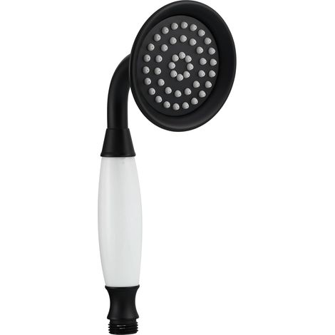 Pommeau Douche Noir Rétro Laiton Douchette Douche de Massage pour Salle de Bain, BS126B (1/5)