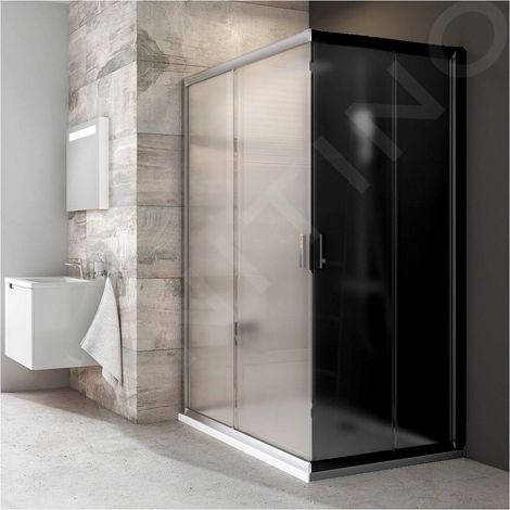 Ravak Blix - Porte de douche BLRV2K 80 cm, satin/verre Grape 1XV40U00ZG (1/5)