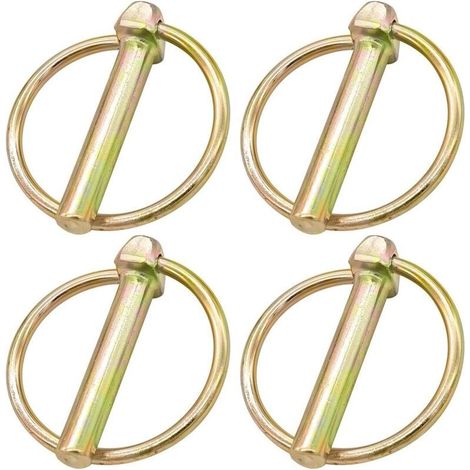 4 Pièces Goupilles Clips, Goupille De Lynch Avec Anneau, Assortiment De Goupilles Clips Rond Sécurité, Goupille De Lynch Pour Remorque Tracteur Agricole,,Pour Véhicules Agricoles(M8) (1/5)