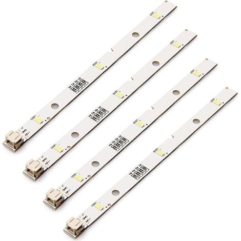 4 x LED Fridge Light Strips 12 V for Replacement Interior Lighting Compatible with Models E349766 MDDZ-162A KIFF5017 KIFF5020, Fridge LEDs, Fridge Light (1/5)