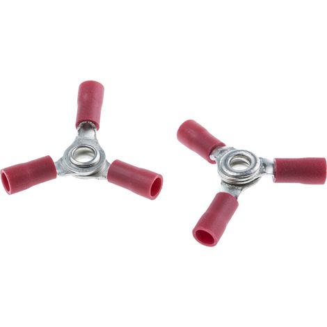 Cosses à œillet RS PRO, Isolé, Rouge, 1.5mm², 4 mm, 8, 4mm ( Prix pour Sachet de 50 )