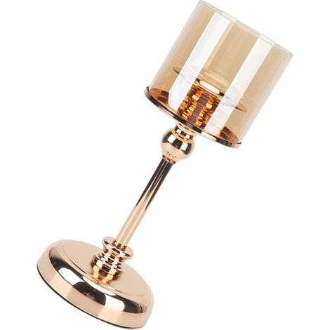Bougeoir de luxe français léger, décoration de table, bougeoir romantique pour un dîner aux chandelles, accessoires décoratifs, or champagne (1/5)