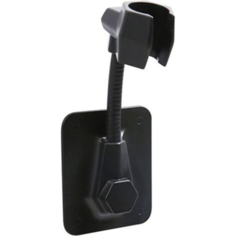 CSPARCV Wandmontierter Duschkopfhalter, Duschkopfhalter, selbstklebender Duschkopfhalter, schwarzer Duschkopfhalter (1/4)