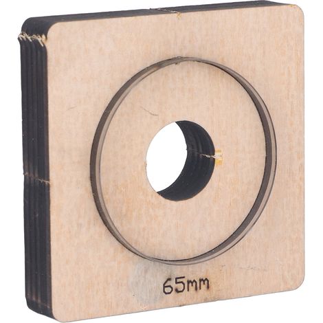 Emporte-pièce rond 65 mm en acier allié avec planche en bouleau pour découpe cuir carton caoutchouc (1/5)