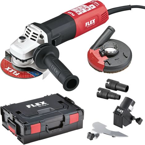 Flex – Meuleuse d'angle 125mm 1500W – Vitesse électronique réglable – Découpe métal et pierre – Moteur compact et léger – L-BOXX incluse (1/4)