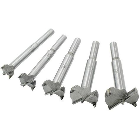 Set di 5 punte da trapano piatte da 15-35 mm, in acciaio ad alta resistenza, utensili da taglio per la lavorazione del legno, regalo per la festa del papà (5 pezzi) (1/5)