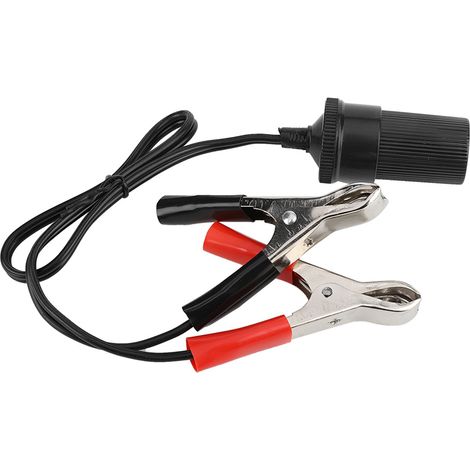 Adaptateur allume-cigare 12V pour batterie voiture, chargeur de voyage avec pince, prise accessoire (1/4)