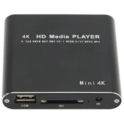 Lecteur multimédia portable 4K Mini, HD 1080p, USB, HDMI, compatible RMVB MKV RM MP4, jusqu'à 5000 Go (1/2)