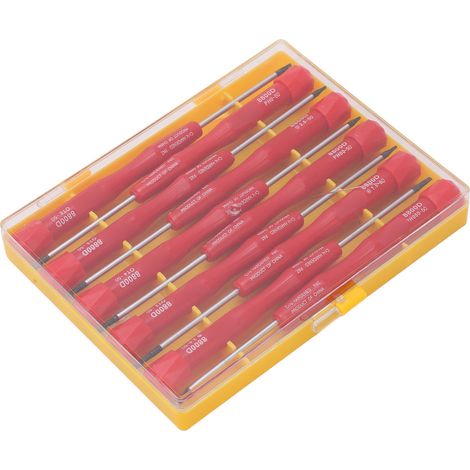 Set mit 10 multifunktionalen magnetischen Präzisionsschraubendrehern mit Etui für Handy und Computer (1/5)