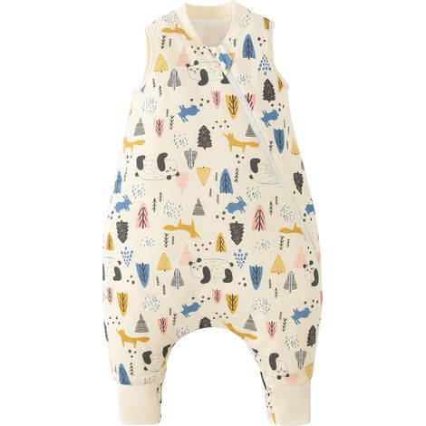 Gigoteuse 1.5 Tog, Gigoteuse a Pied 100% Coton, Gigoteuse 1-6 Ans Garçon Fille, Sac de Couchage pour bébé (1/5)