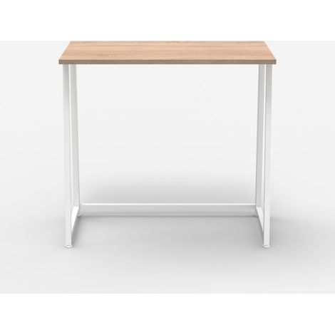 Scrivania da ufficio pieghevole bianca e legno salvaspazio 80x45x75 Wolly W