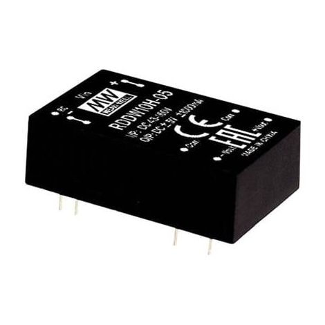CONVERTISSEUR CC/CC MEAN WELL RSDW10H-05 NBR. DE SORTIES: 1 X 2 A 10 W 1 PC(S)