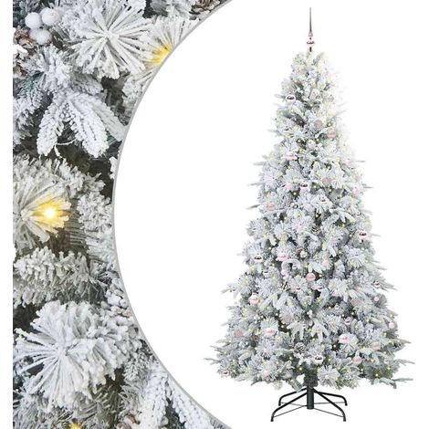 Sapin de Noël,Arbre de Noël Artificiel à Branches Articulées Vert 240 cm CFW26311 (1/5)