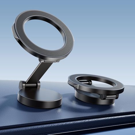 Per supporto magnetico per telefono da auto per MagSafe, supporto magnetico per telefono da auto, supporto magnetico per telefono da auto, supporto da auto pieghevole girevole a 360° per iPhone 15 14 (1/4)