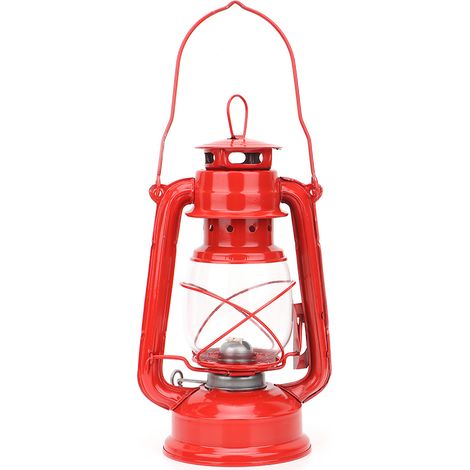 Lanterne à Pétrole Vintage Rouge - Décoration Rétro pour Fête, Pub ou Cadeau (1/5)
