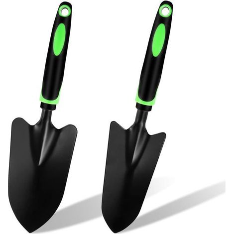 Ecleanfy - 2 Pelles de Jardin en Acier - Pour Plantation et Transplantation de Précision - Manche Court pour un Meilleur Contrôle (1/5)