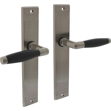 Poignée de porte avec cache aveugle nickel mat - Par lot (1/2)
