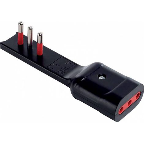 1PZ ROSI ADATTATORE 90 ULTRAPIATTO 10A 2 POLI + TERRA /PRESA 10A 2 POLI + TERRA