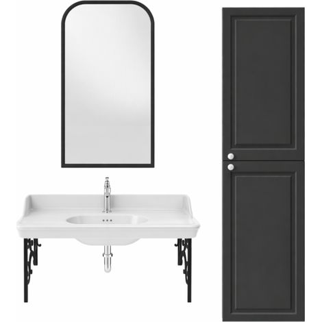 Pack plan vasque suspendu JACOB DELAFON Cléo 1889 + colonne droite + miroir + robinet chromé + siphon chromé