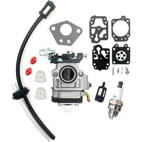Carburatore Hippotech per decespugliatori da 52cc, 43cc e 49cc con kit di riparazione/revisione del carburatore, candela e filtro carburante. (1/5)