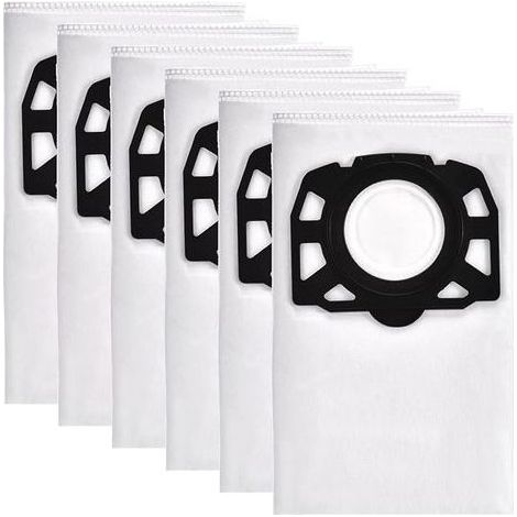6 Sacs Aspirateur pour WD4 WD5 WD6 Premium, Sac filtrant adapté pour MV4, MV5, MV6 aspirateur eau et poussière 2.863-006.0 (1/5)