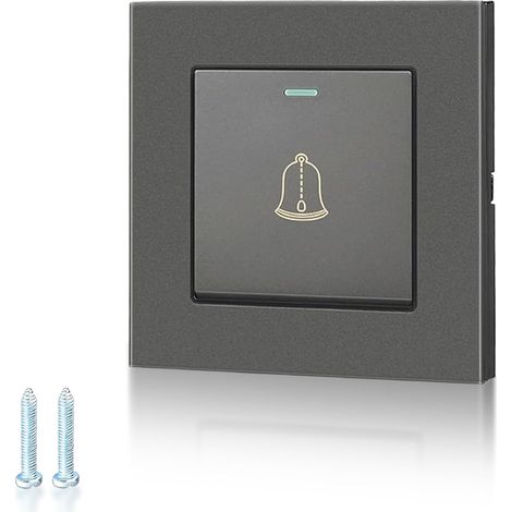 Bouton Sonnette Exterieur 220-250V 16A Gris pour Domestiqueet Hotelier (1/5)
