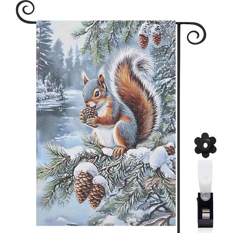 Drapeau de jardin extérieur décoration pour maison de campagne toile durable double face 30 x 45 cm pour entrée maison (1/5)